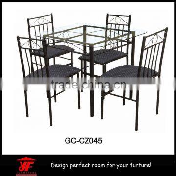 Unique used restaurant glass dinning table and chair