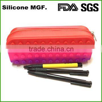Promption OEM Heart Design Shape Silicon Colors Pencil Pouches Case
