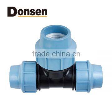 2014 90 TEE WITH INCREASED TAKE OFF PP COMPRESSION FITTINGS