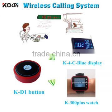 Best price remote call bell button system for restaurant equipment with led dispaly receiver