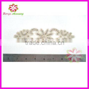 Factory Direct Wholesale Bridal Beaded Crystal Rhinestone Appliques for Wedding Dresses photo-5