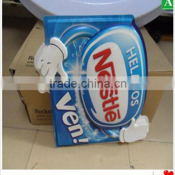 Advertising board for vacuum thermoform Nestle signs