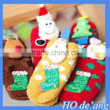 Japanese creative Christmas cartoon non-slip socks dispensing floor socks coral cashmere baby socks MHo-202