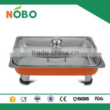 Glass cover colorful buffet food container