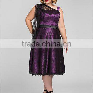 Gorgeous Knee-length Lace Black Sexy Homecoming Dresses Plus Size