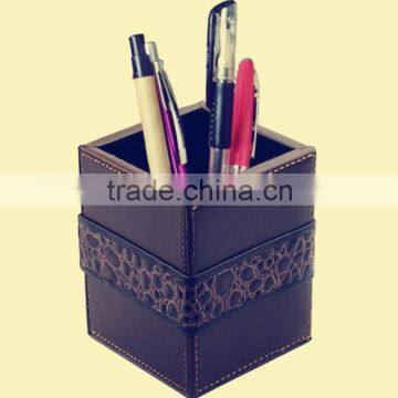 Cuboid Wood Pen Container for Office