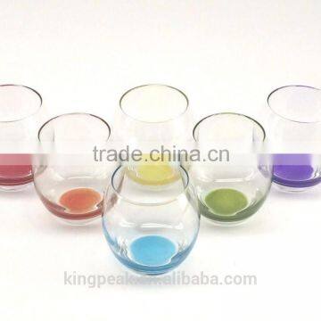 Colorful Tumbler Whisky/Water/Juice Glass Set of 6 Drinking Cups Gift Box