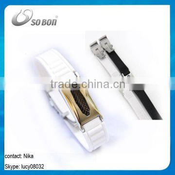 hot selling titaniume germanium negative ion stainless steel bracelet