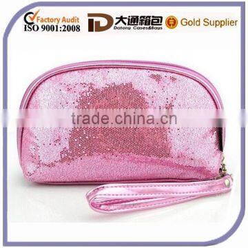 Promotional Cheap Bling Cosmetic Bag PU Leather Fashion Wash Toiletry Handbag Bag