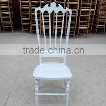 wood white wedding chair in banquet