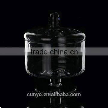 transparent wholesale glass bell jar with lid for storage