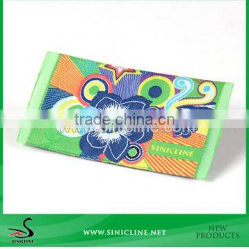 Sinicline custom made creative multi-color woven taffeta label