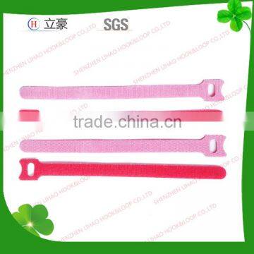 Factory customized hook and loop cable ties