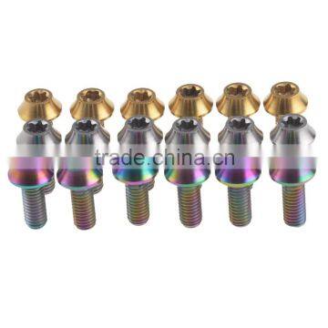 M6 x 16mm Titanium Ti Button Taper Bolt Torx T30 Head for Bicycle V brake