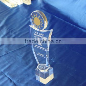 clear acrylic award and trophy