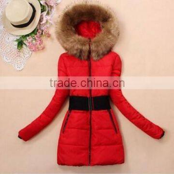 New Women's Padded Winter warm fur collar winter coat for women