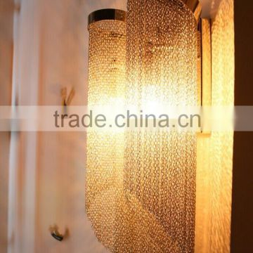 Nickel plated chain sconce wall lamp