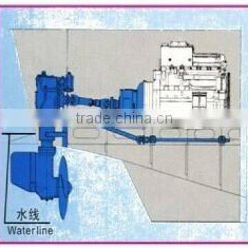 Transom installation marine brass rudder thruster/Azimuth thruster