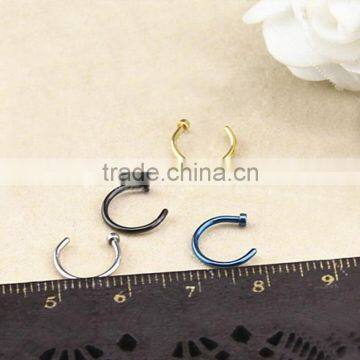 NR9106 Hot Sale Medical Titanium Nose Hoop Nose Rings Body Piercing Jewelry 7 Colors Body Jewelry