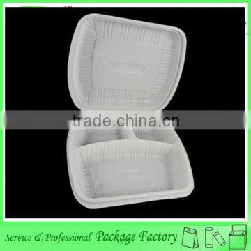 Biodegradable plastic compartment disposable lunch tray