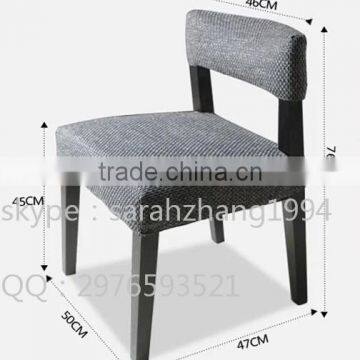 Fashion Solid wood dining chair without arm wooden restaurant chair