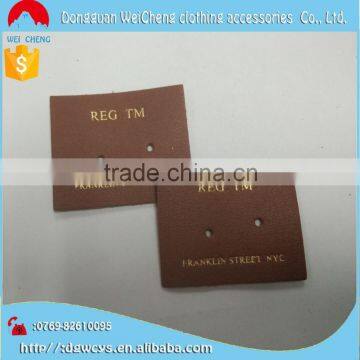 High Quality Real Jeans Debossed Screen Printing Leather Patch