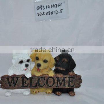 Garden decorative dog Welcome statues