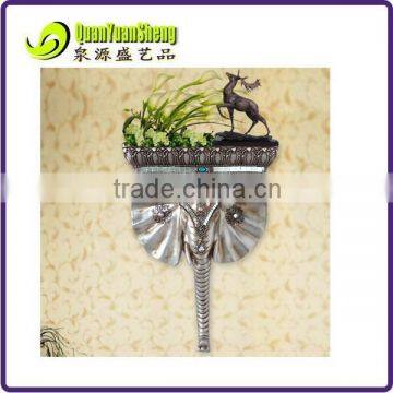 Resin silvery antique elephant handicraft for home decoration