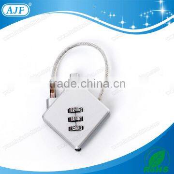 AJF Newest cable travel luggage silver padlock