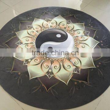New Arrival Round Yoga Mat Beautiful Printing Machine Washable Yoga Mat photo-2