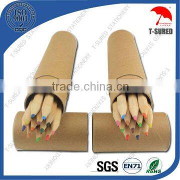 12 Pcs Natural Wood Drawing Color Pencil Set In Tube