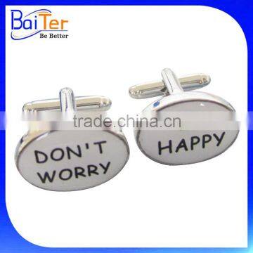 Stainless Steel China Cheap Cufflinks,Oval Link Up Cufflinks