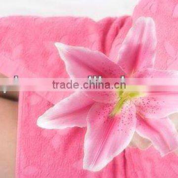 Professional Plain Pink Pure Cotton Towel Baths