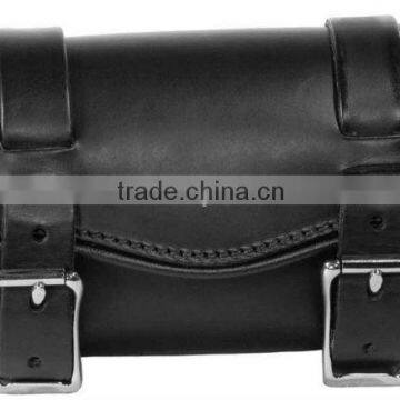 Heavy Duty Leather Motorcycle Tool Bag, Silvar Hardware, Top Quality Leather