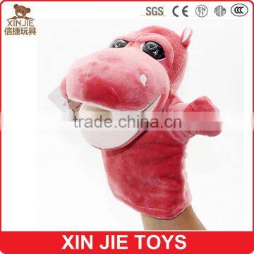 newest plush hippo hand puppet good quality wild animal hand puppet