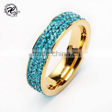 Hot sale stainless steel smart beautiful latest gold ring designs for girls