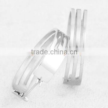 316L stainless steel hoop hollow earrings