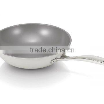 stainless steel frypan with ceramic coating