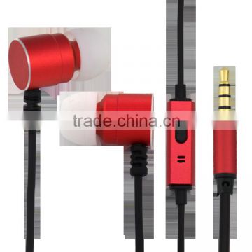 High Quality Cheap Metallic Earphone With MIC For Mobile Phones