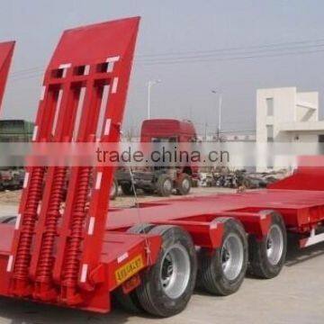 Heavy machine transportation 3 axles low bed semi trailer