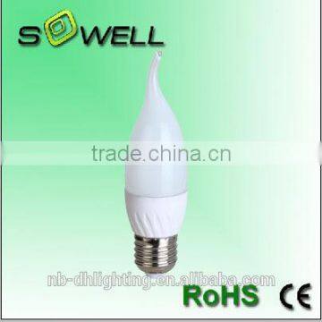 Hot sales dimmable 5W LED lamp cup, 220-240V 5W 2835SMD 12PCS E14/E27 LED lamps, 3000K Plastic+AL 30000H LED lights