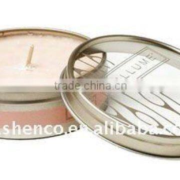 Round candle tin