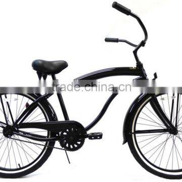 for UK Market Black Mens 26" Cruiser Bike/wholesale Cruiser Bikes/beach Cruiser for Sale (PW-B26356)