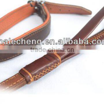 Hot Sale Fashionable Metal Chain Genuine Leather Dog Collars in 2016 photo-2
