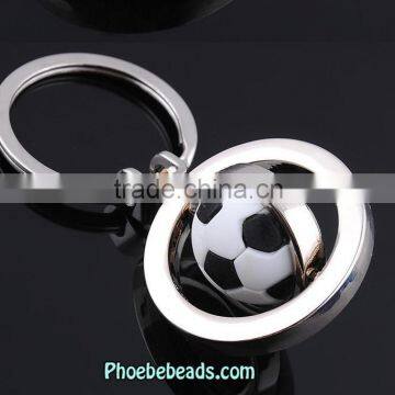 Wholesale Fashion Funny Personalized Metal Rotatable Soccer Keychain PB-KC019