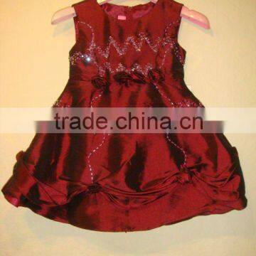 Lovely kids evening clothing sleeveless fashion model girls party dress