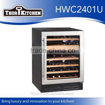 Hyxion custom wine cellar design with refrigerated wine cabinets