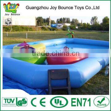 customized giant swimming water pool with bumper boat inside , inflatable water pool for sales