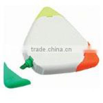 triangle shaped 3 colors highlighter for promotion