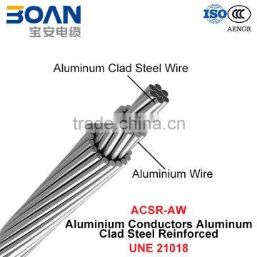 ACSR/AW, Aluminium Conductors Aluminium Clad Steel Reinforced (UNE 21018)